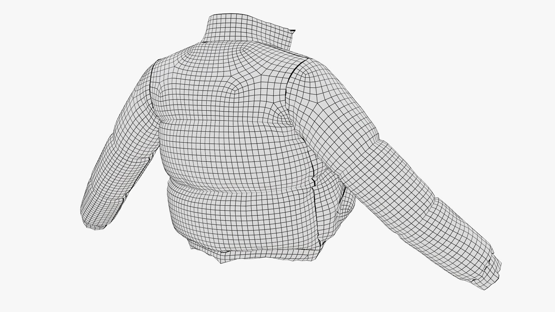 Puffer Jacket Low-poly 3D model_19