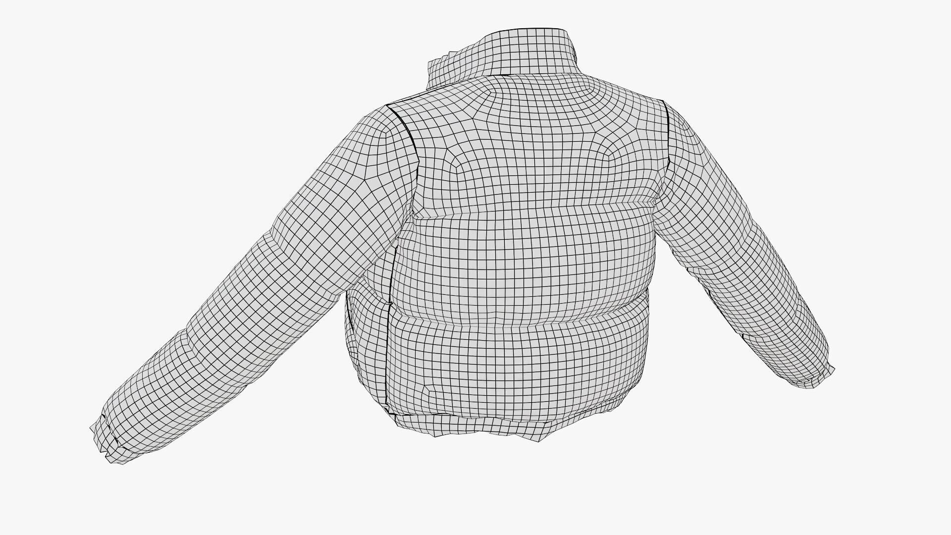 Puffer Jacket Low-poly 3D model_18