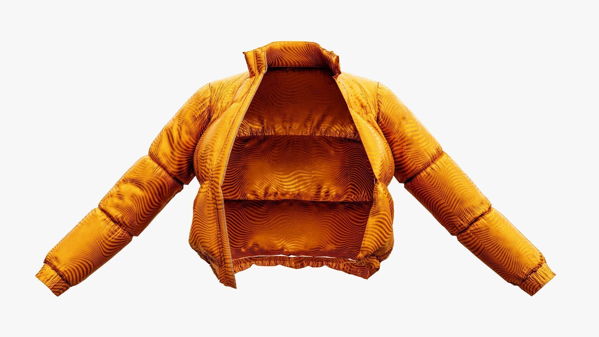 Puffer Jacket Low-poly 3D model_6