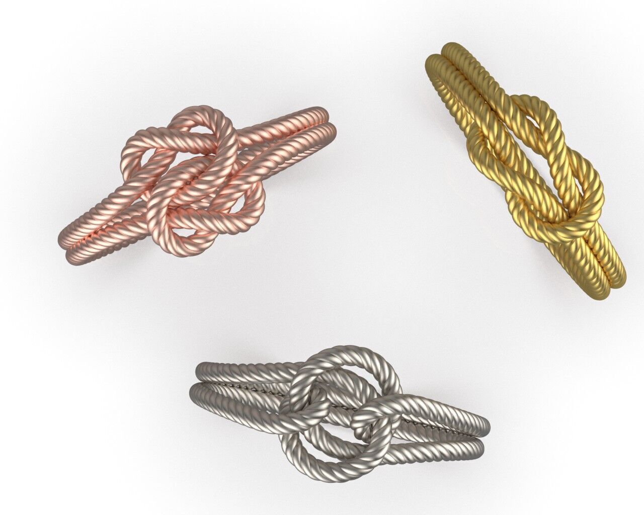 Knot Ring Collection 3D print model_3