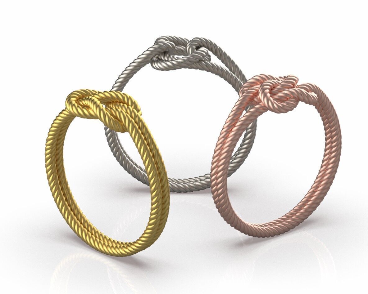 Knot Ring Collection 3D print model_4