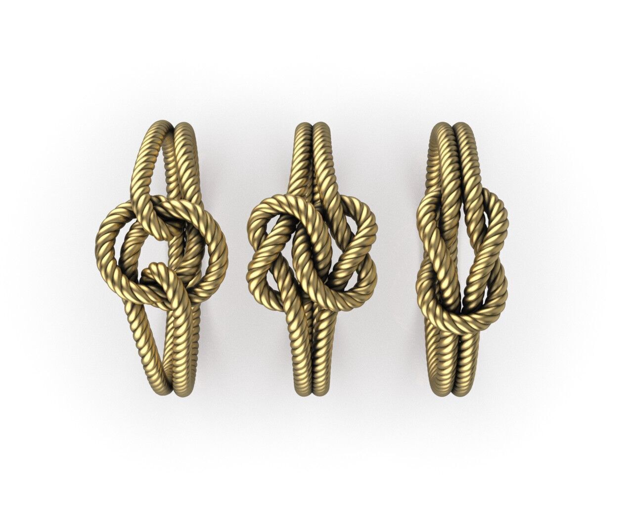 Knot Ring Collection 3D print model_1