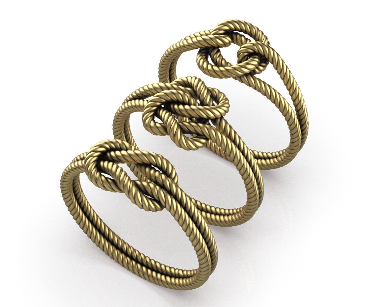 Knot Ring Collection 3D print model_6