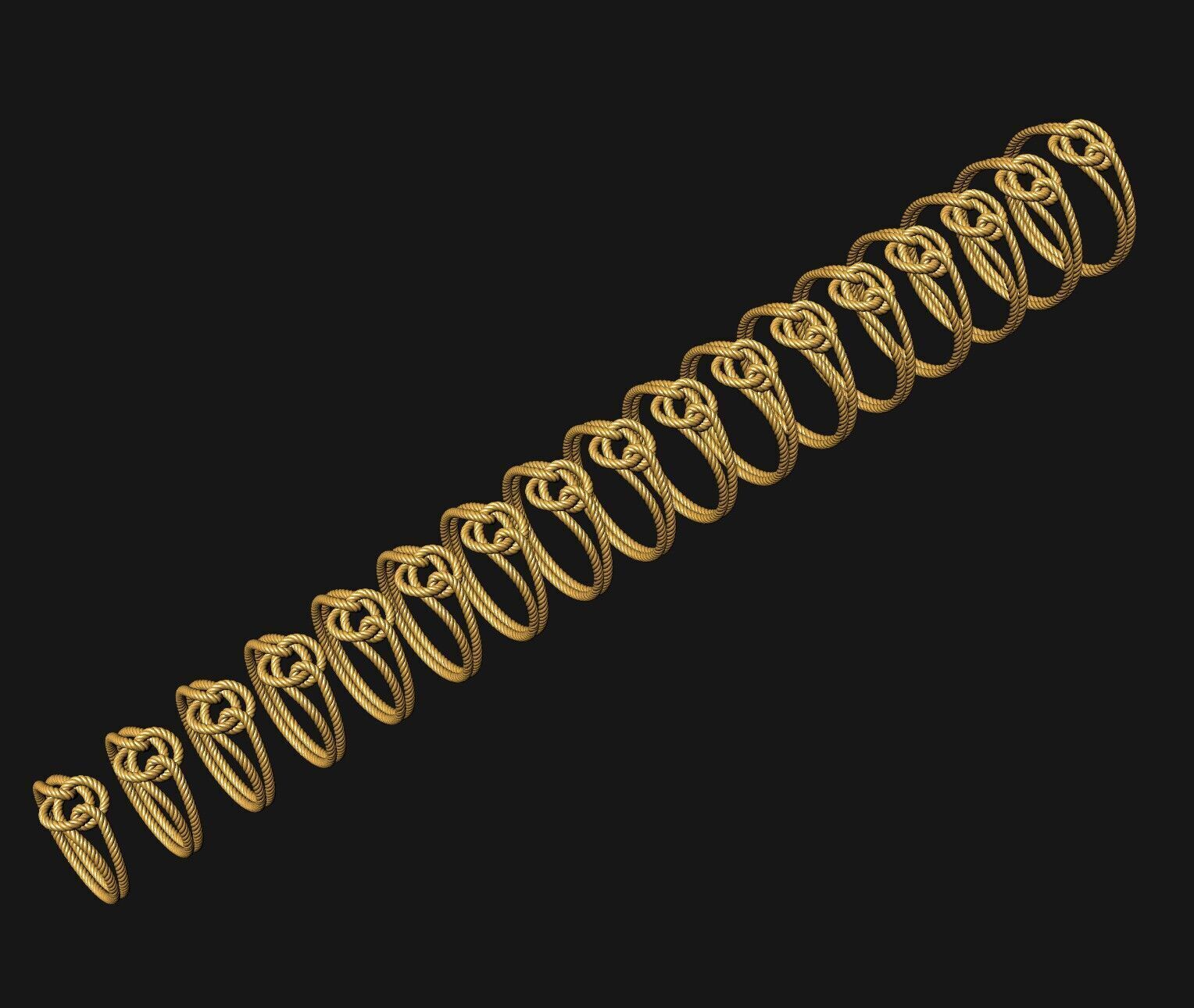 Knot Ring Collection 3D print model_16