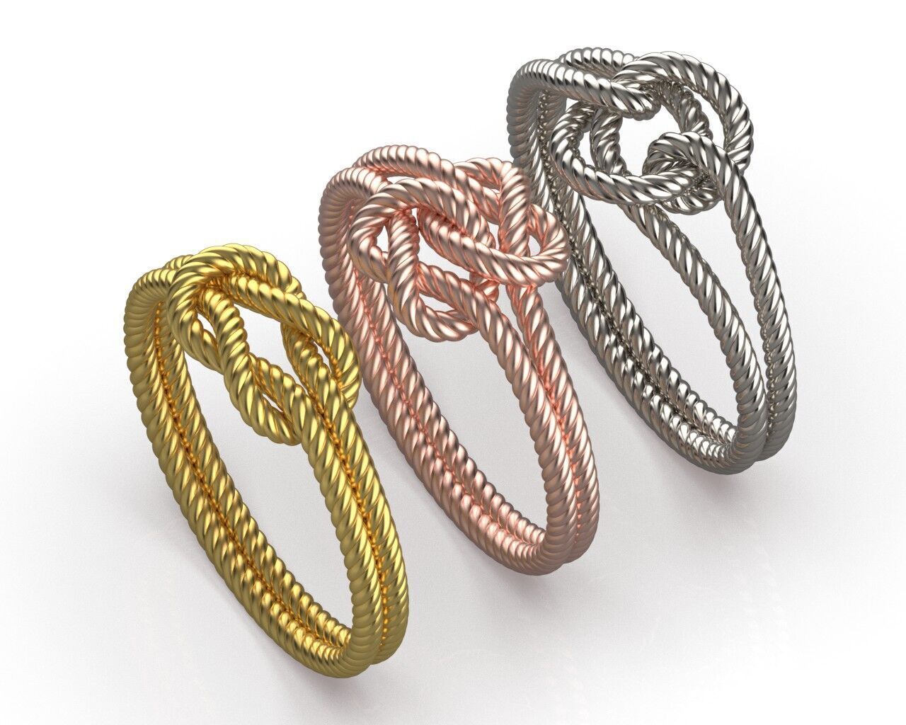 Knot Ring Collection 3D print model_8