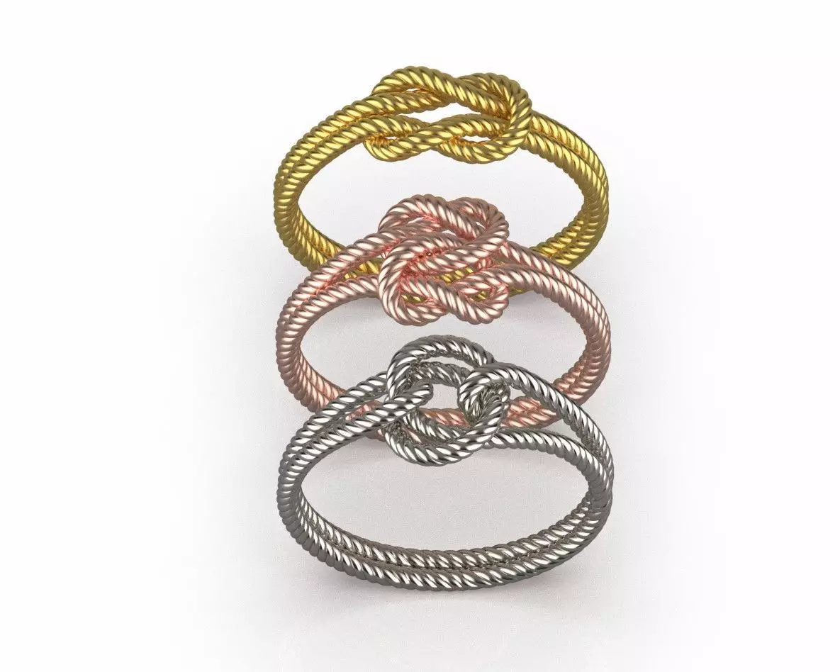 Knot Ring Collection 3D print model_0