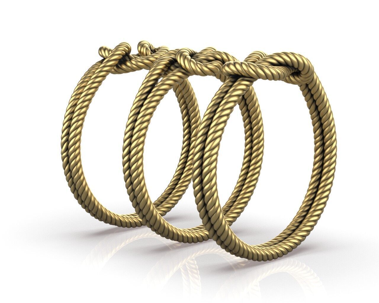 Knot Ring Collection 3D print model_5