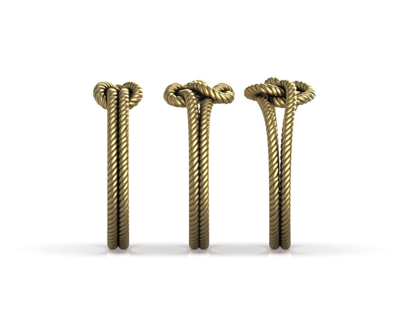 Knot Ring Collection 3D print model_7