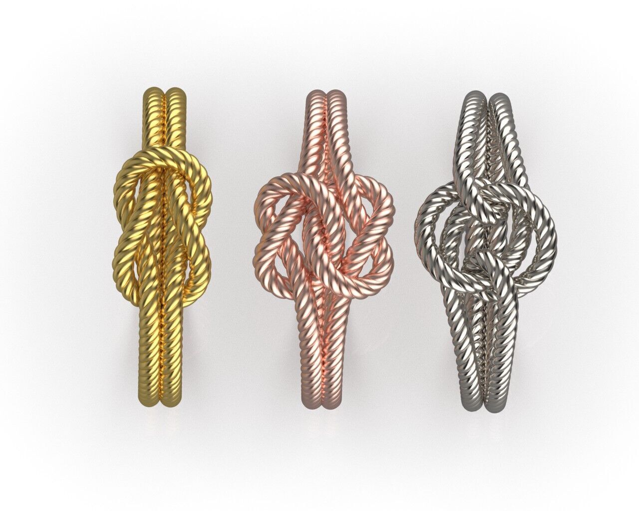 Knot Ring Collection 3D print model_9