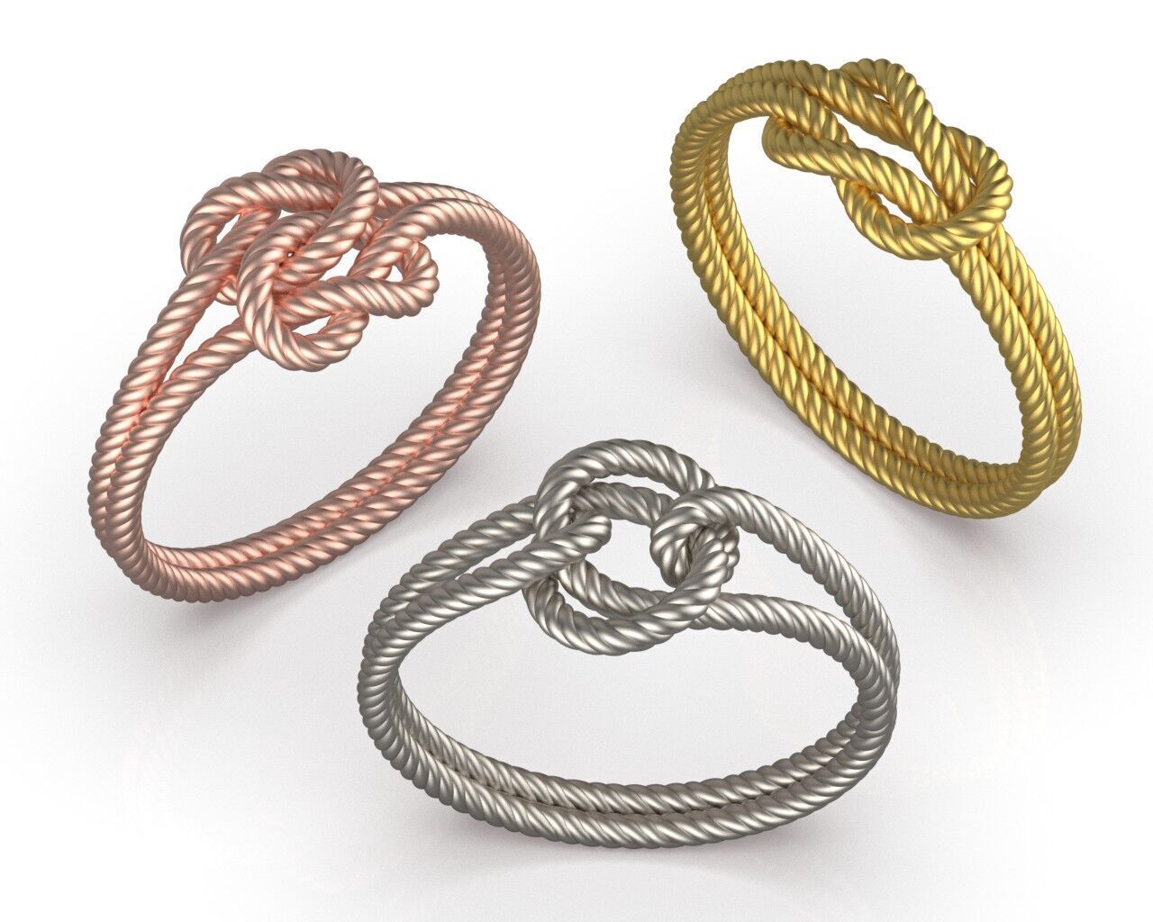 Knot Ring Collection 3D print model_10