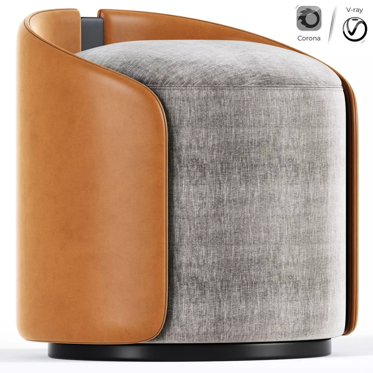 Suite Pouf Capital Collection 3D model_0