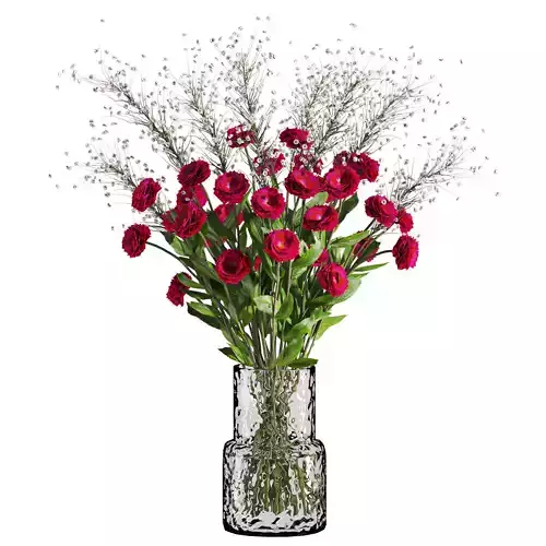 rose bouquet 3D model rose bouquet 3D model