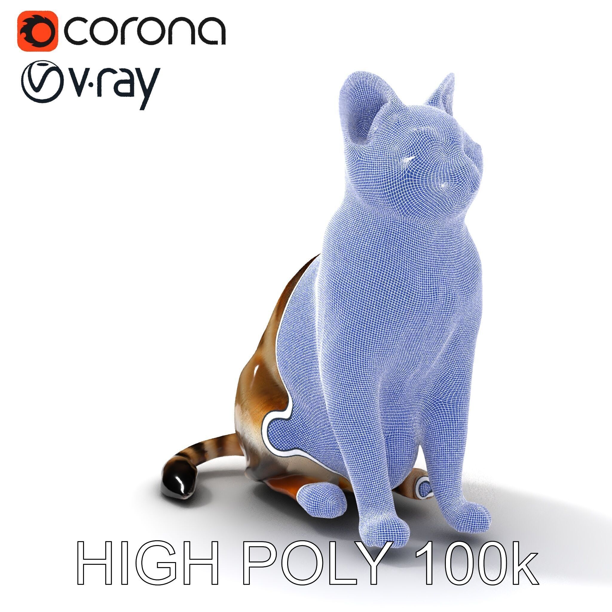 Realistic Cat D Model Pack Low-poly 3D model_14