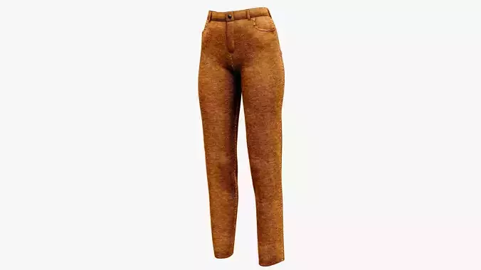 Formal Denim Pants Low-poly 3D model