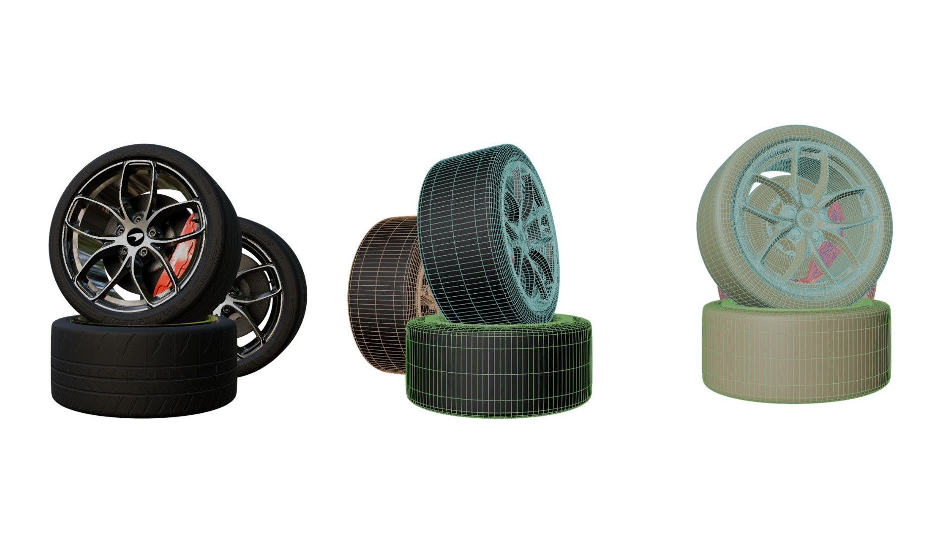 Maclaren tire High Performance 3D model_2