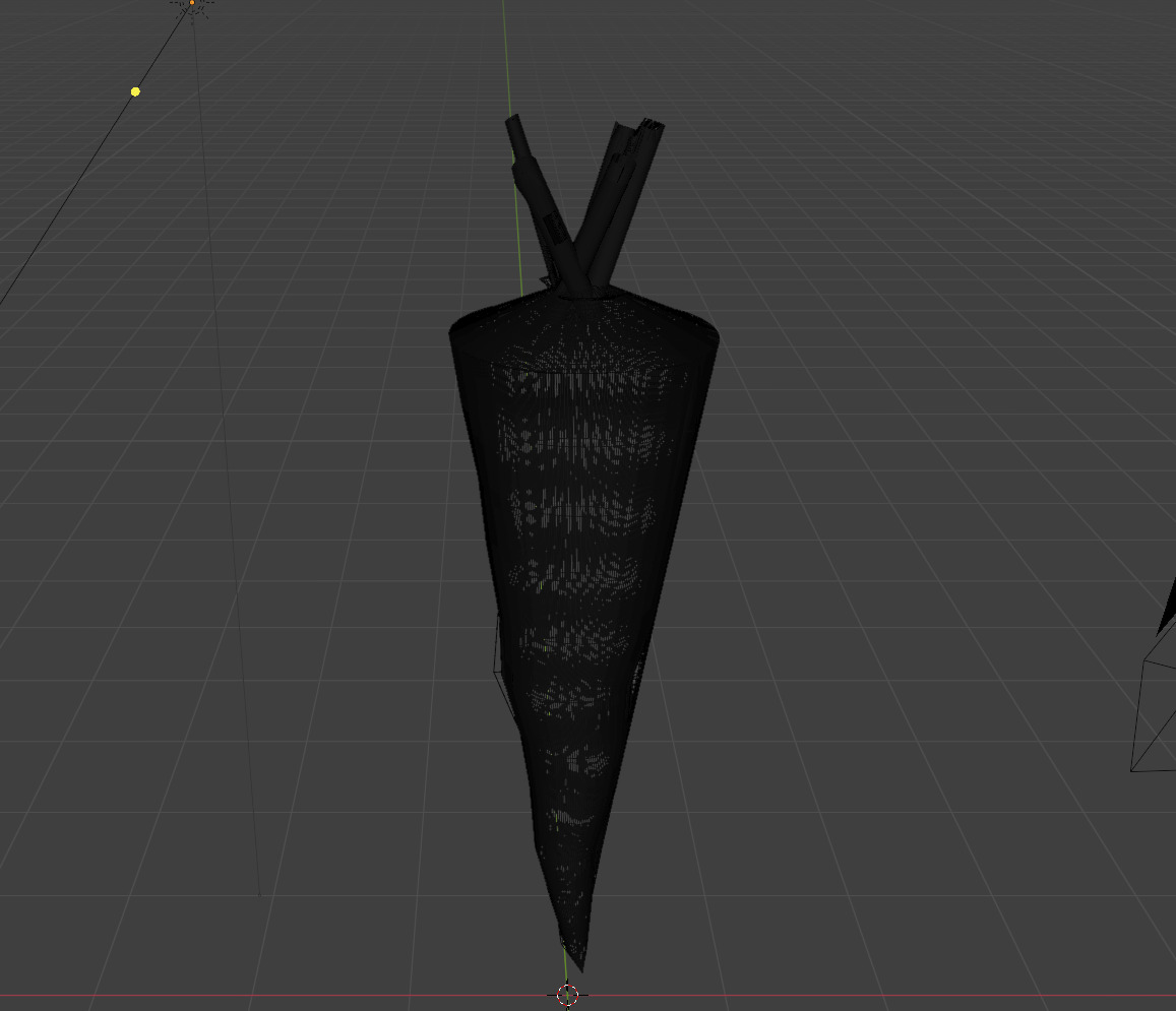 Realistic Carrot with black streaks and imperfections Free low-poly 3D model_3