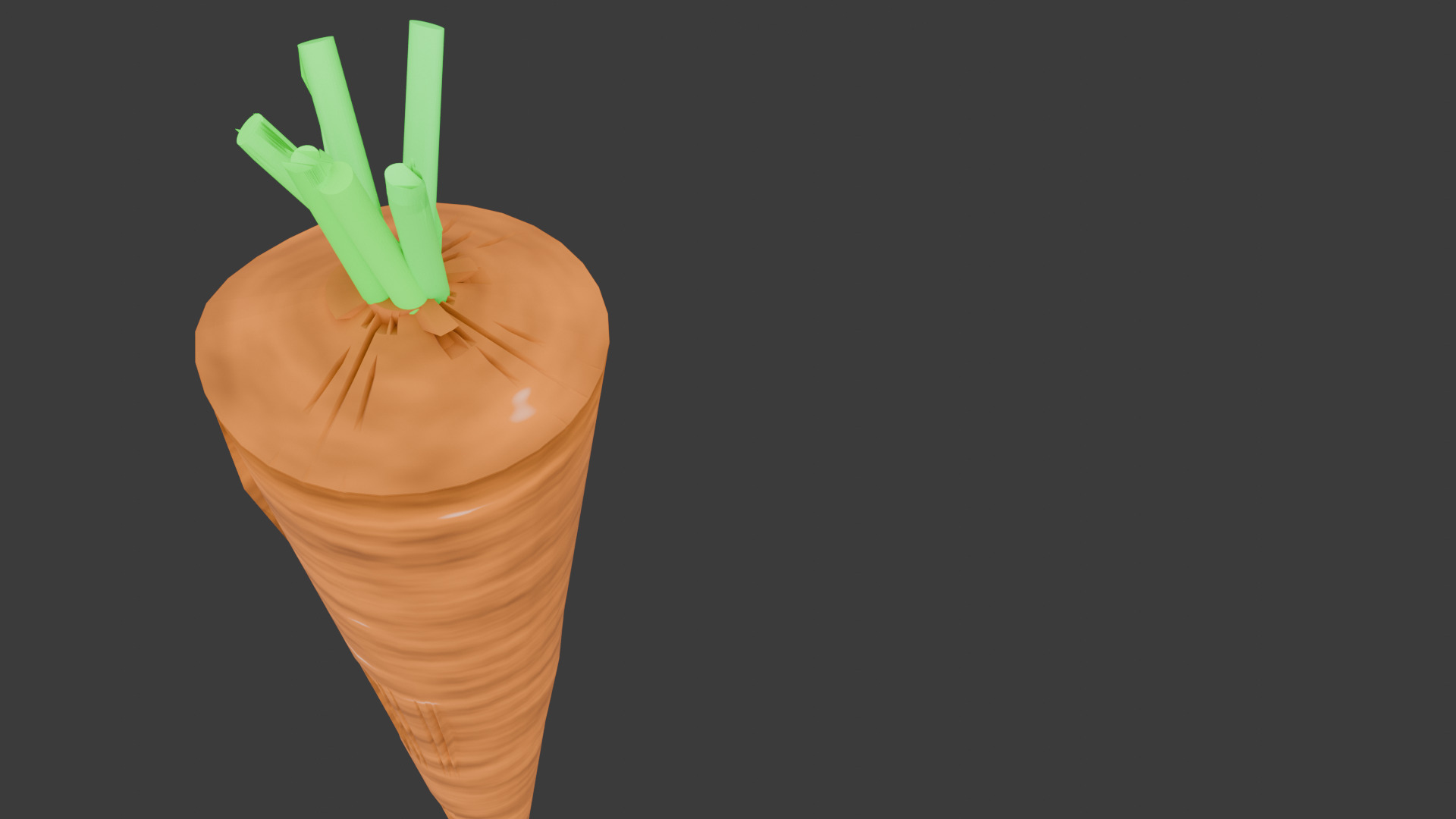 Realistic Carrot with black streaks and imperfections Free low-poly 3D model_1