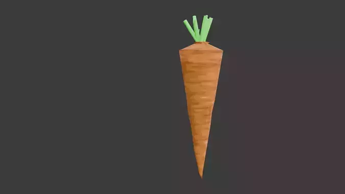 Realistic Carrot with black streaks and imperfections