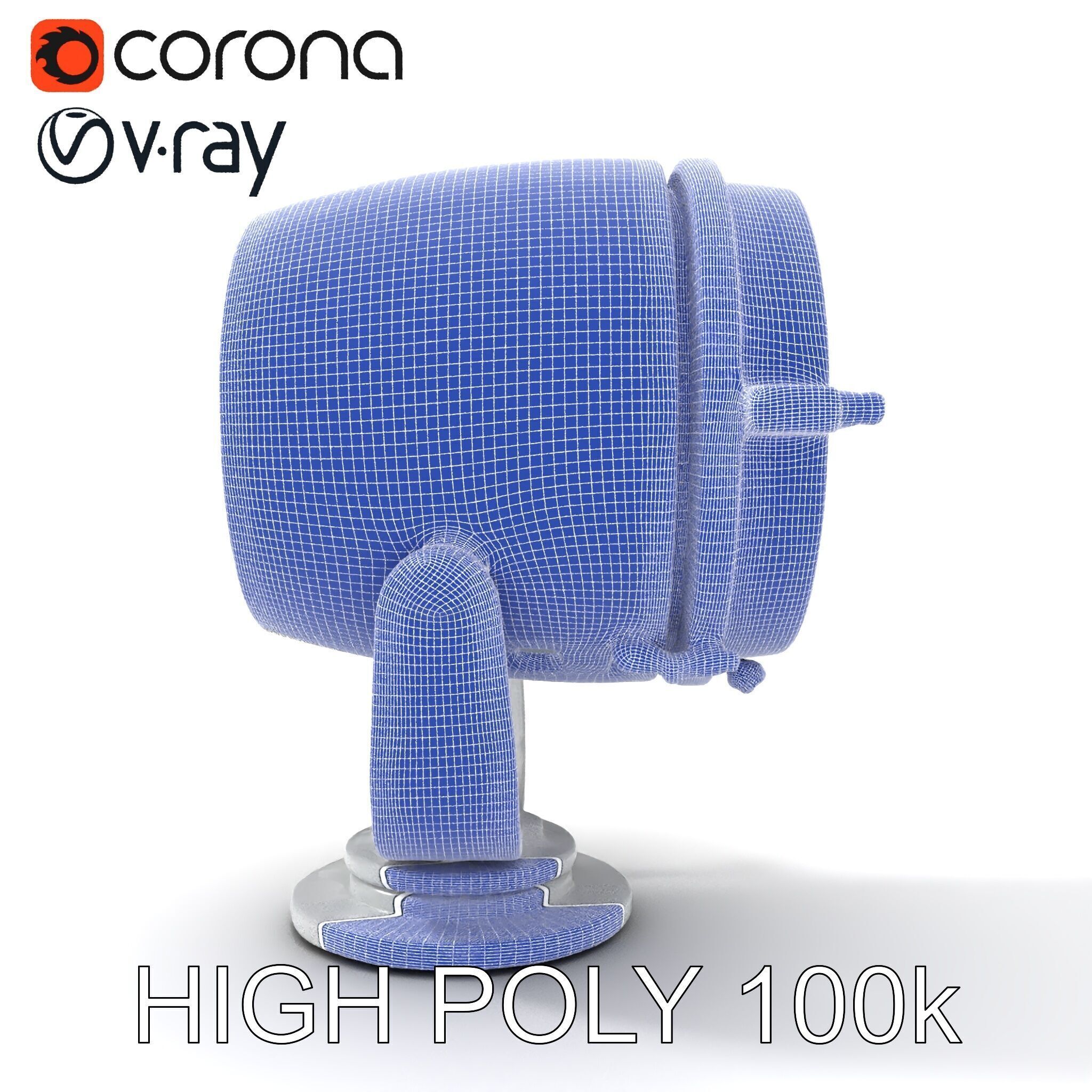 Spotlight Model Pack  Reflective Chrome Finish Low-poly 3D model_24