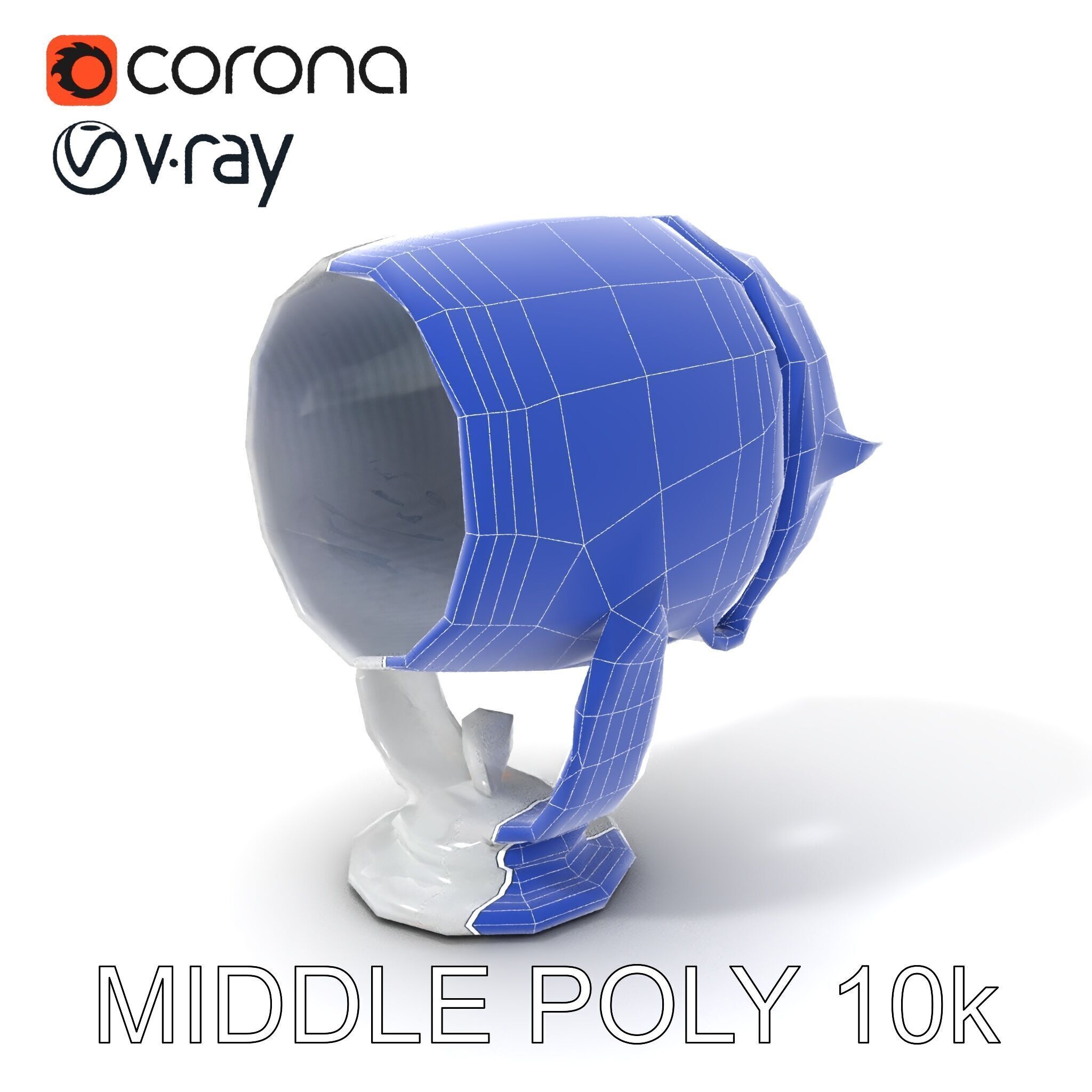 Spotlight Model Pack  Reflective Chrome Finish Low-poly 3D model_23