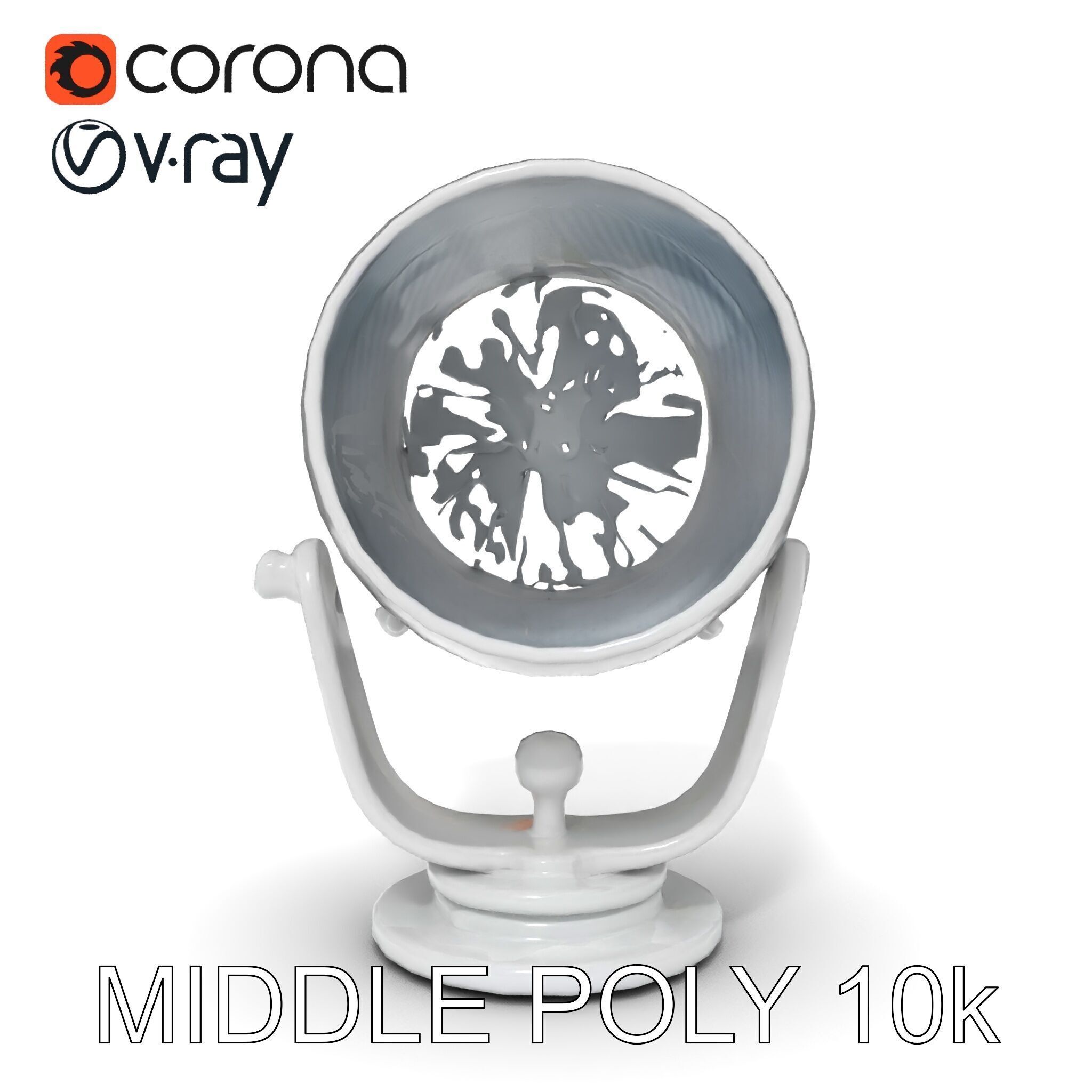 Spotlight Model Pack  Reflective Chrome Finish Low-poly 3D model_18