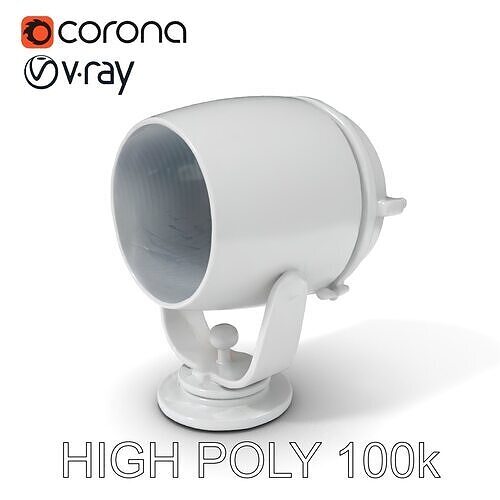 Spotlight Model Pack  Reflective Chrome Finish Low-poly 3D model