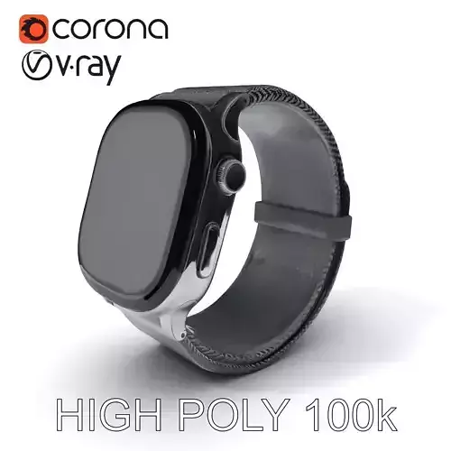 Smartwatch with Mesh Strap D Model Pack
