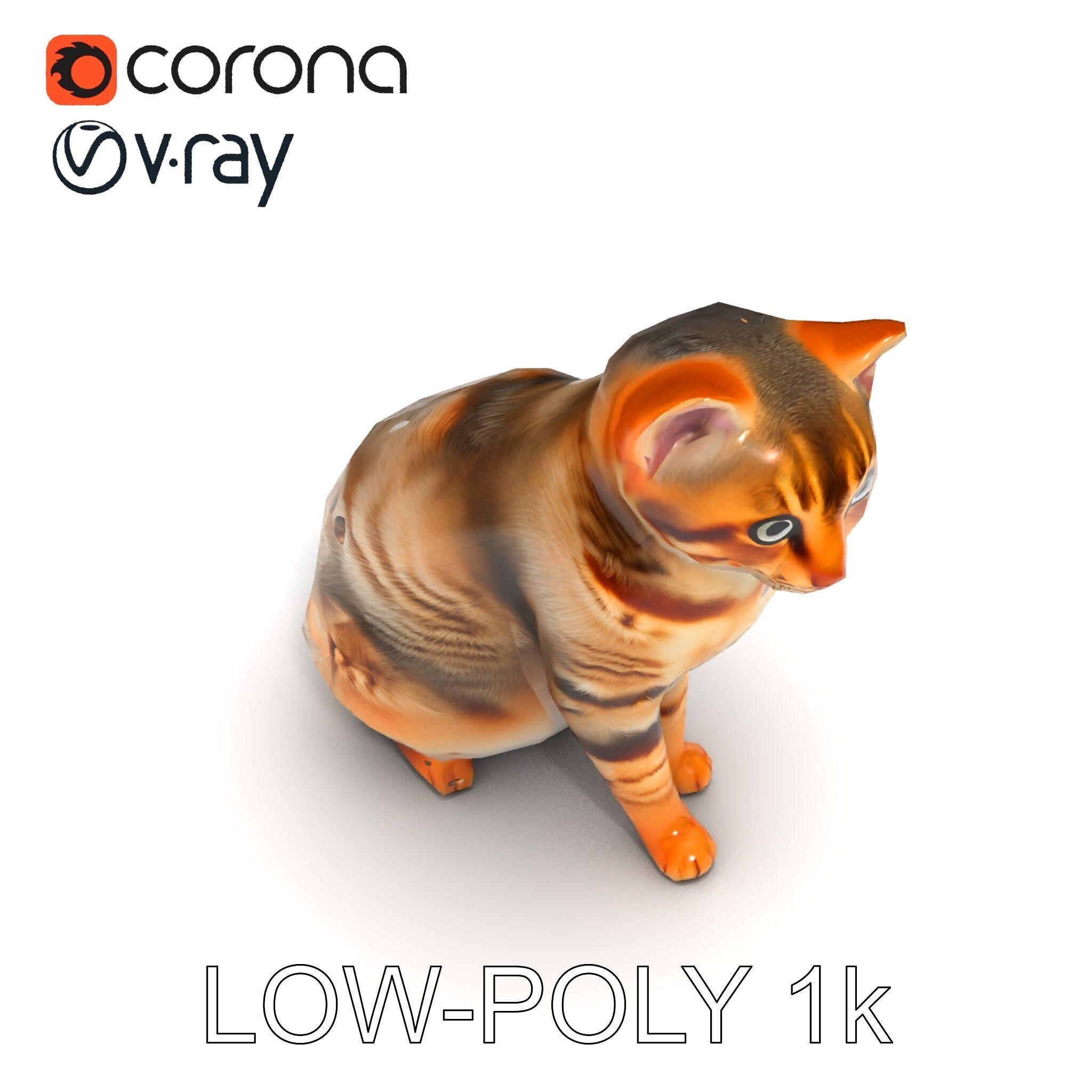 Realistic Cat Model Pack for Animation and Game Environments Low-poly 3D model_10