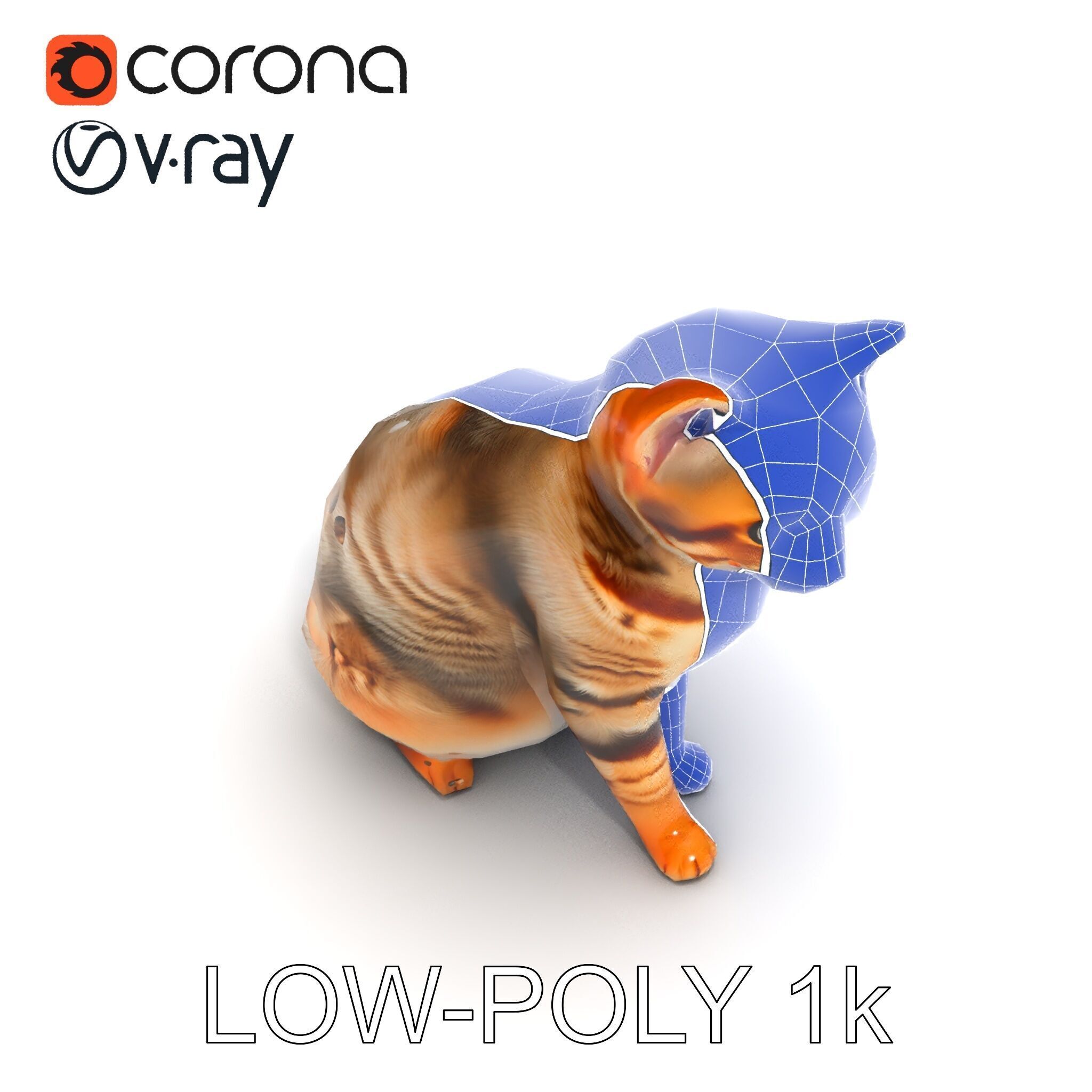 Realistic Cat Model Pack for Animation and Game Environments Low-poly 3D model_19