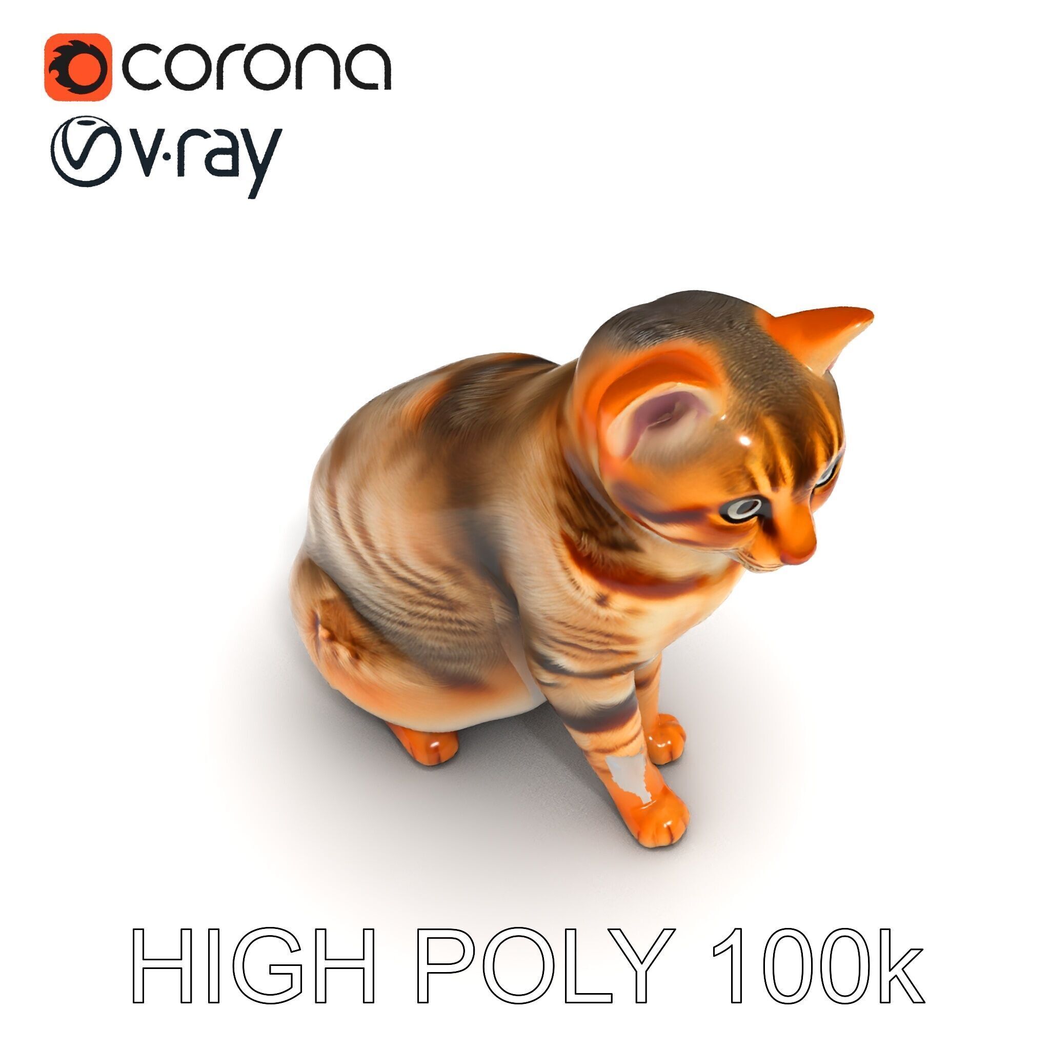 Realistic Cat Model Pack for Animation and Game Environments Low-poly 3D model_23