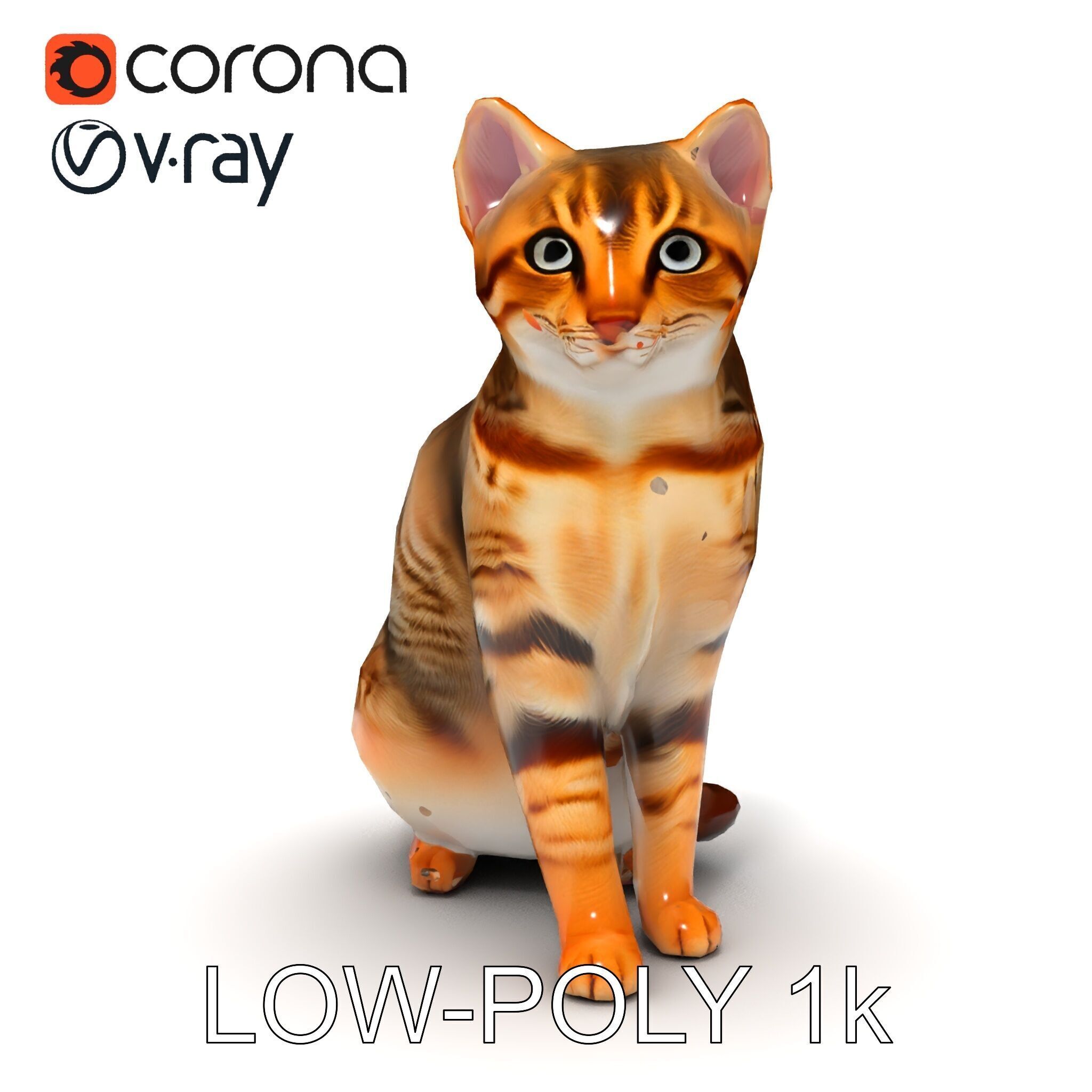 Realistic Cat Model Pack for Animation and Game Environments Low-poly 3D model_25