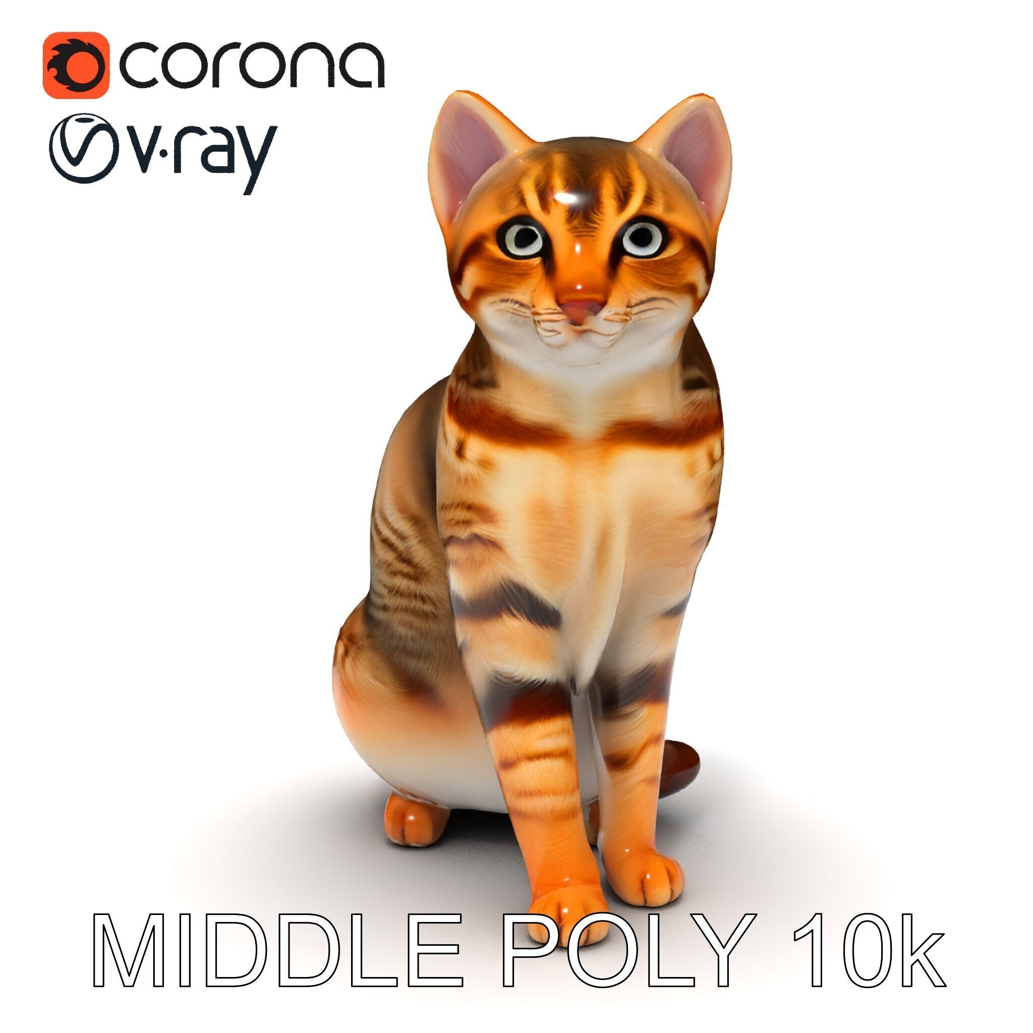 Realistic Cat Model Pack for Animation and Game Environments Low-poly 3D model_13