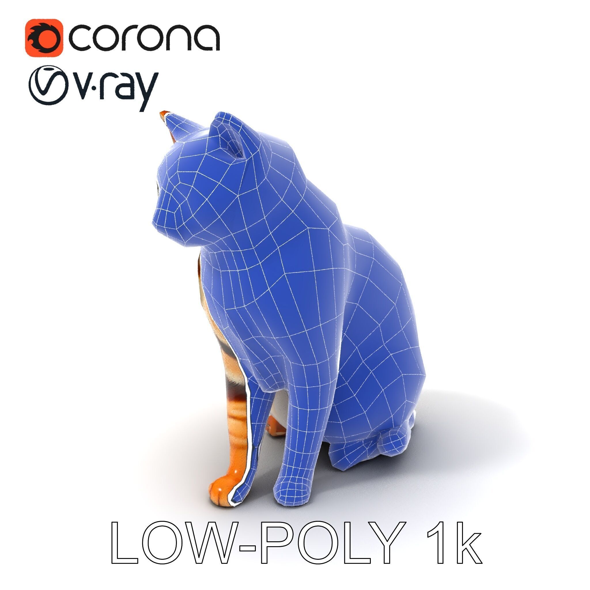 Realistic Cat Model Pack for Animation and Game Environments Low-poly 3D model_12