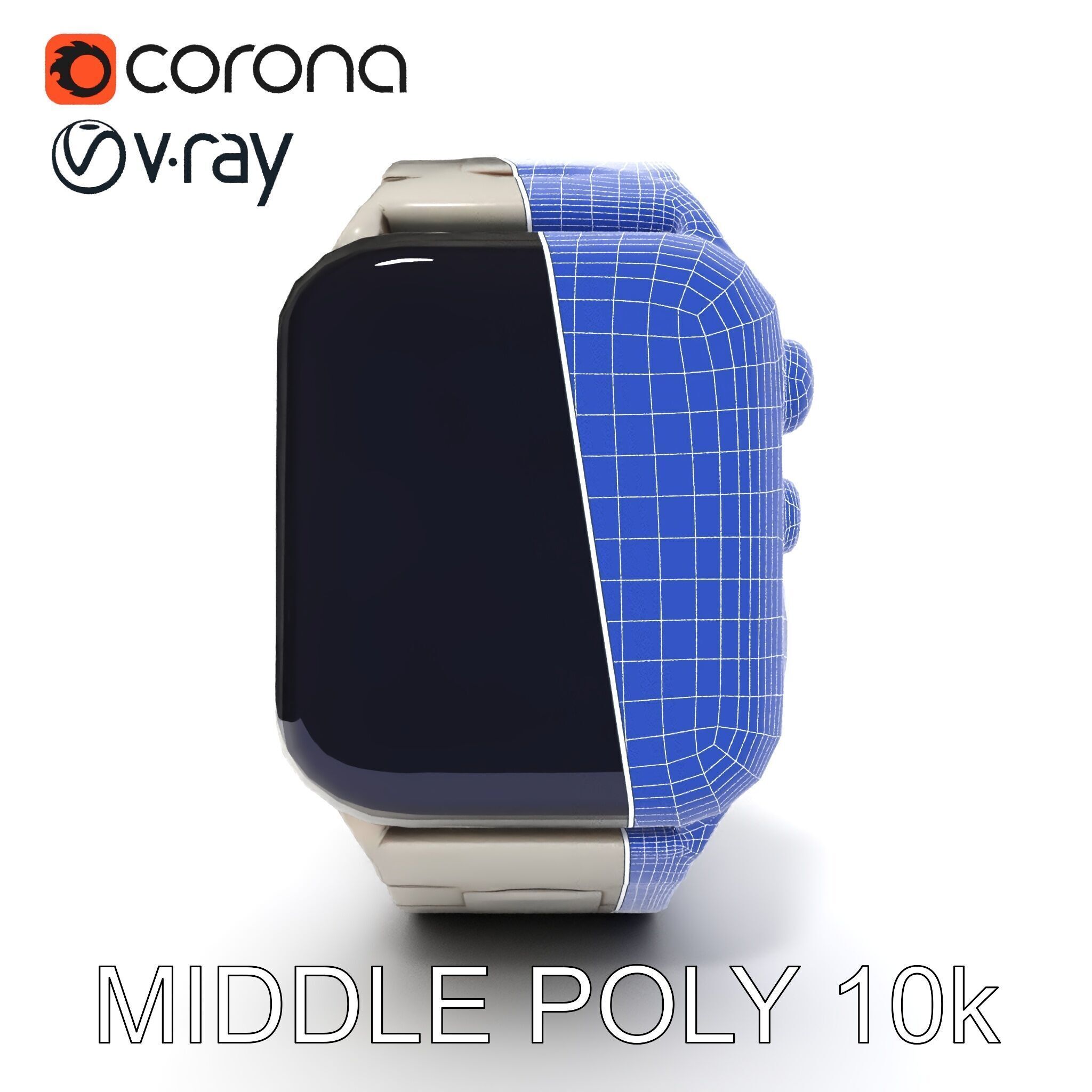 Smartwatch Model Pack with Premium Metal Finish Low-poly 3D model_21