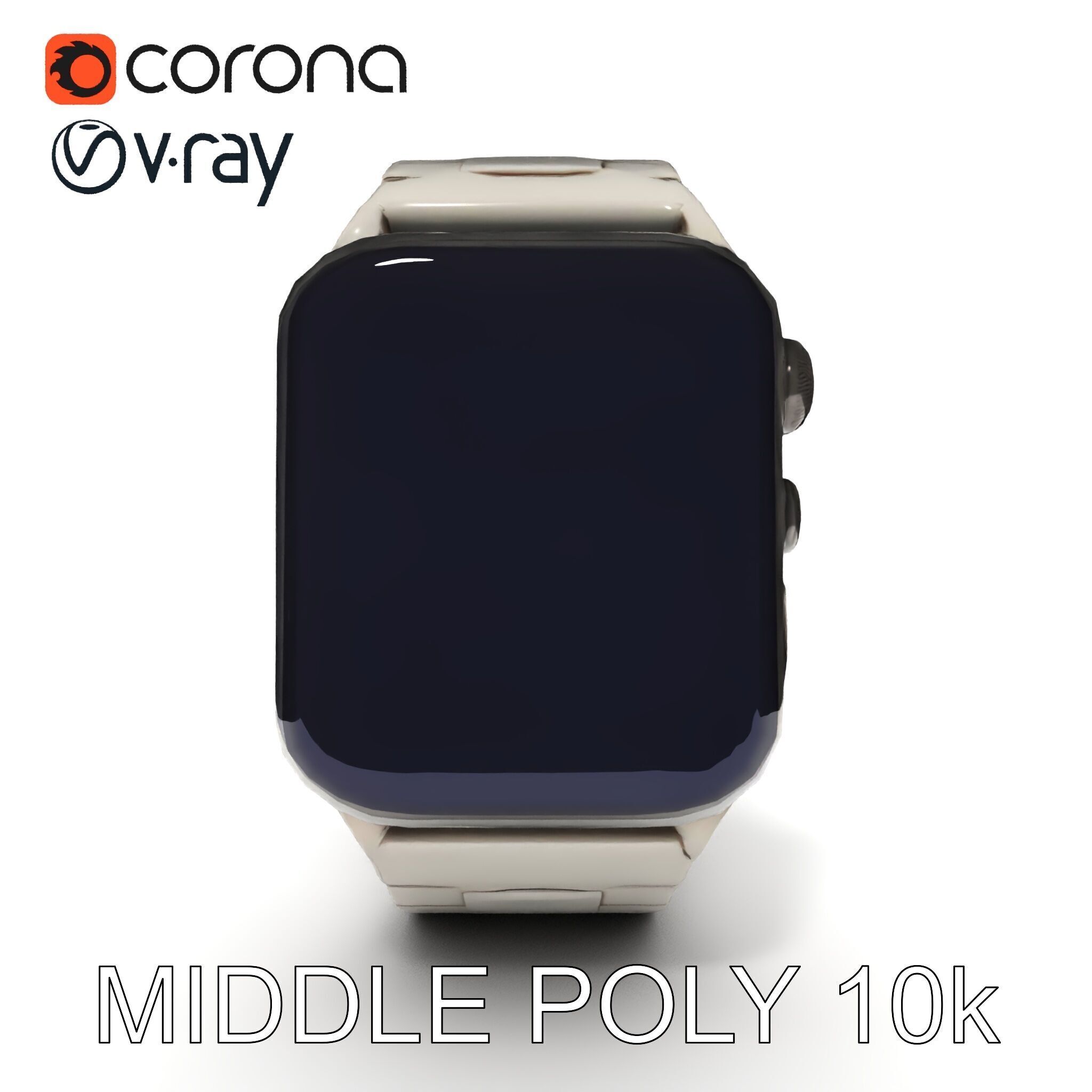 Smartwatch Model Pack with Premium Metal Finish Low-poly 3D model_27