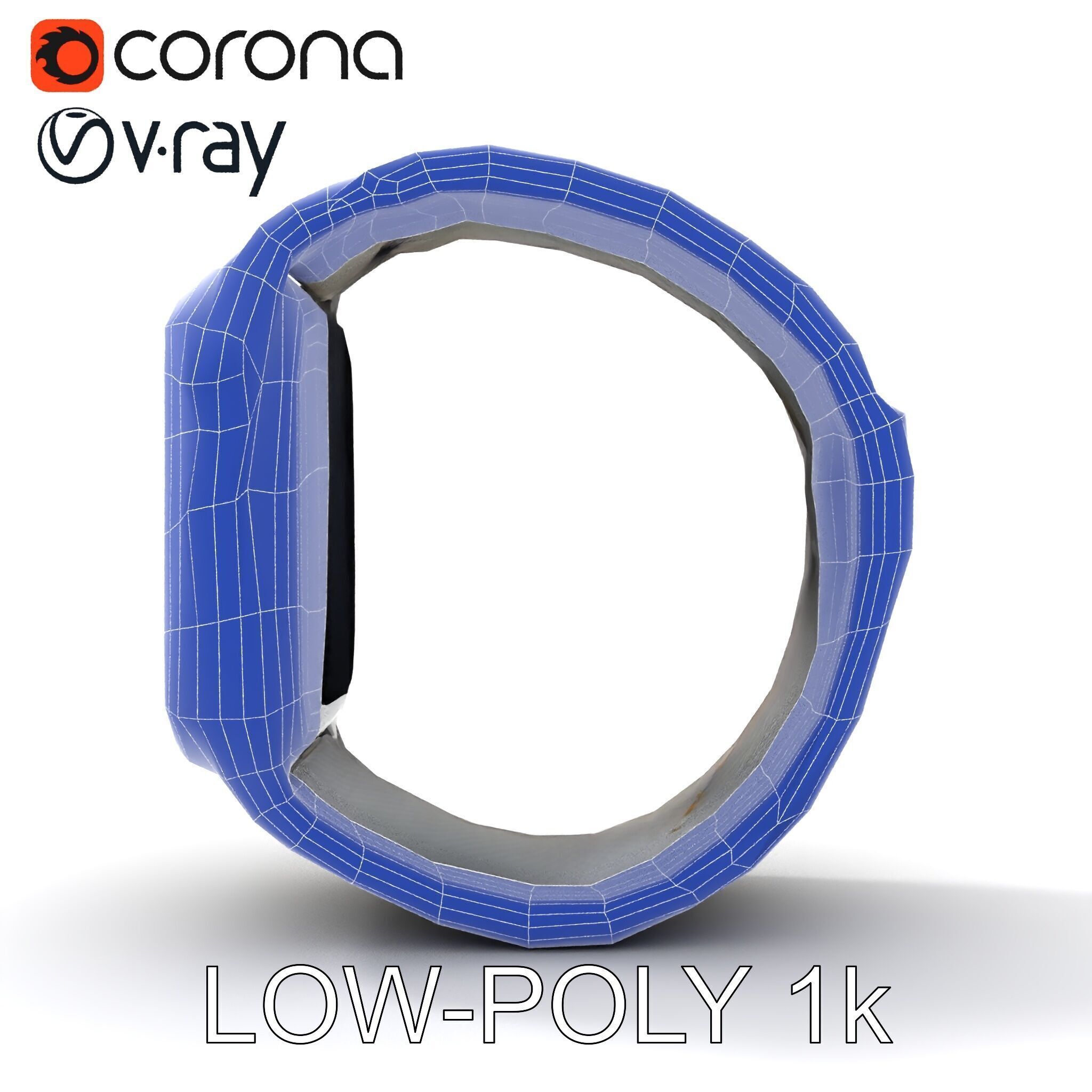 Smartwatch Model Pack with Premium Metal Finish Low-poly 3D model_19