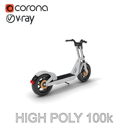 Modern Electric Scooter D Model Pack Low-poly 3D model