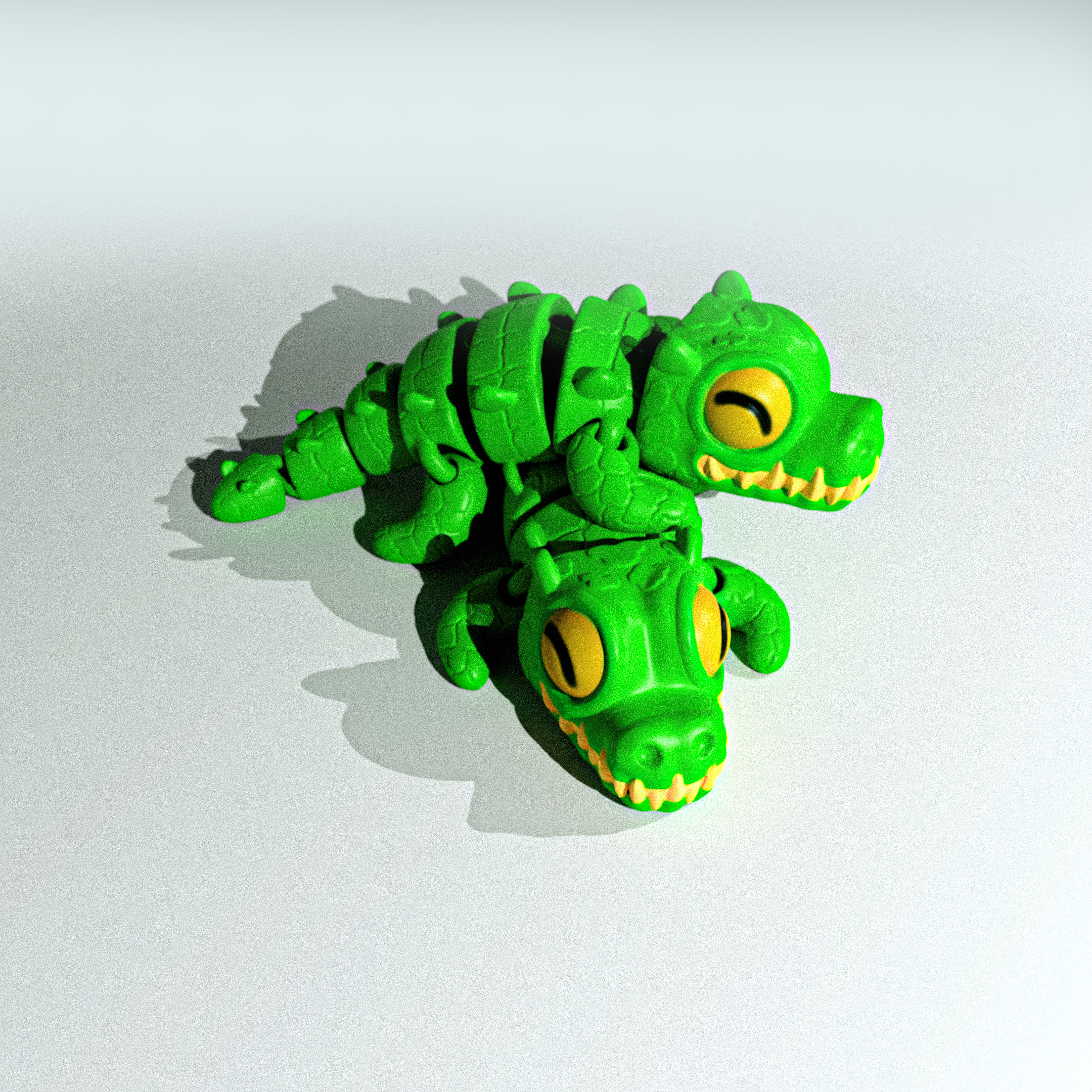 FLEXI CROCODILE PRINT IN PLACE Free 3D print model_1