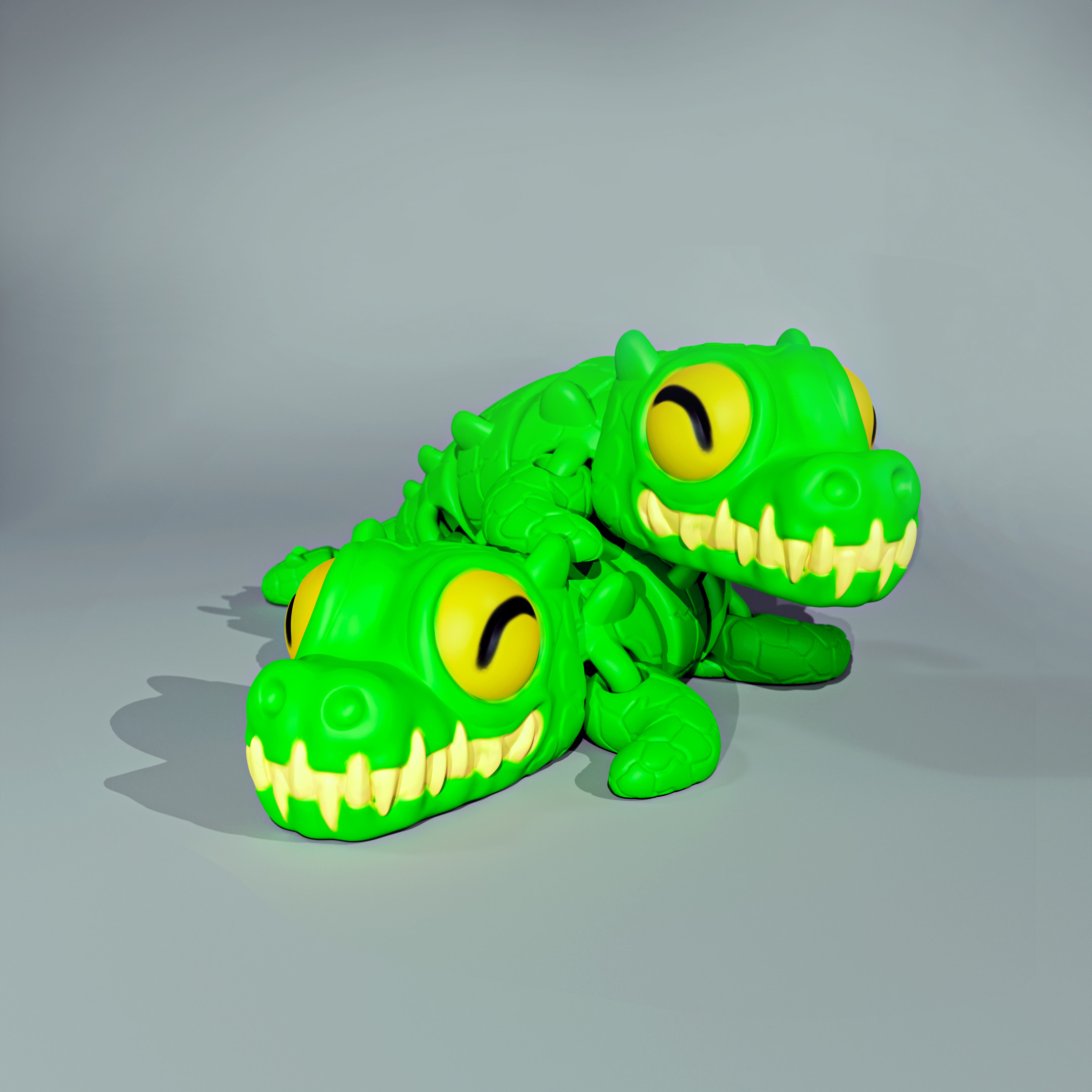 FLEXI CROCODILE PRINT IN PLACE Free 3D print model_4