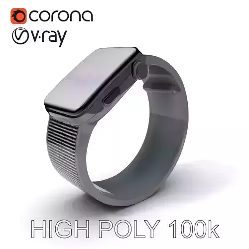 Smartwatch Model Pack with Detailed Strap and Screen Elements