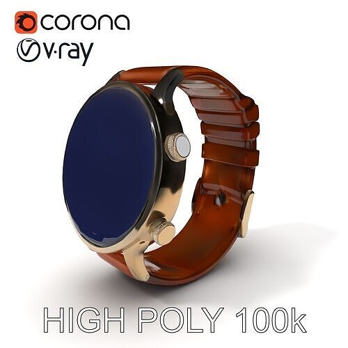Elegant Smartwatch D Model Pack Low-poly 3D model