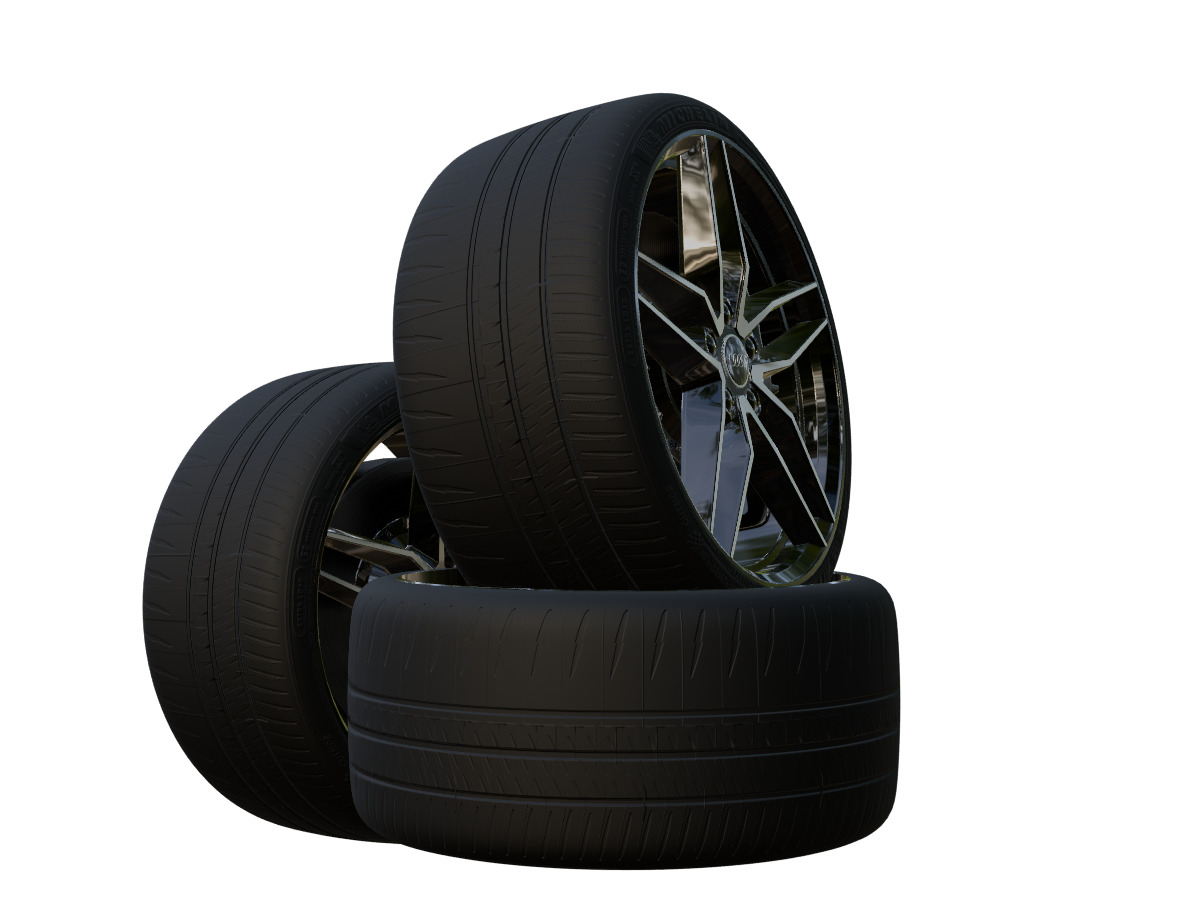 Audi Tire High Performance 3D model_10