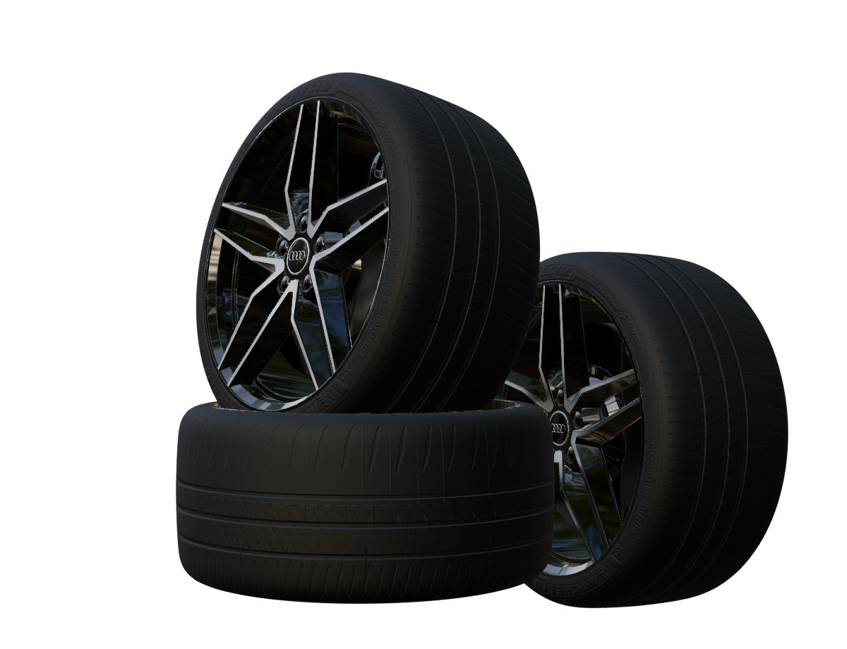Audi Tire High Performance 3D model_9