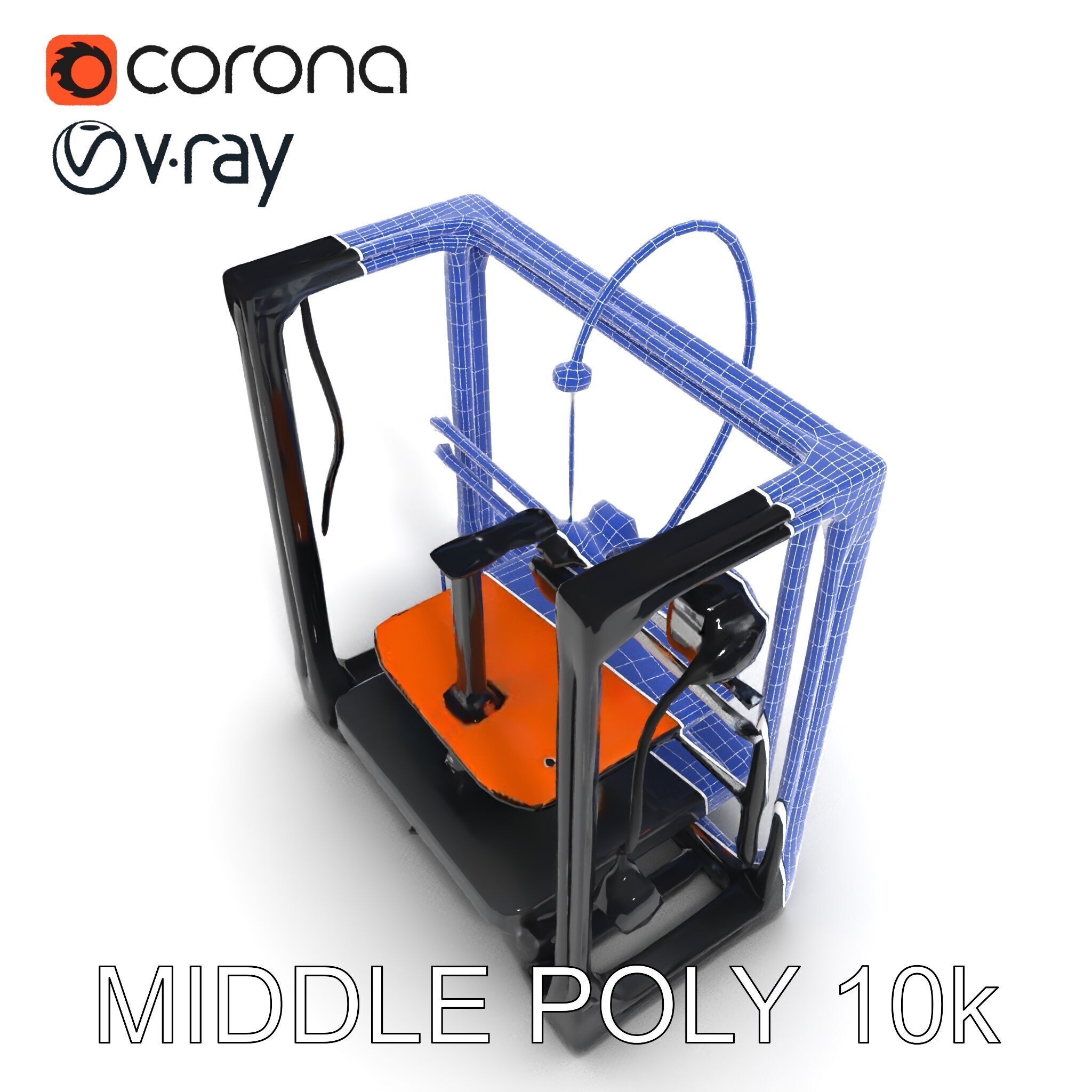 D Printer Model Pack with Various Detail Levels Low-poly 3D model_33