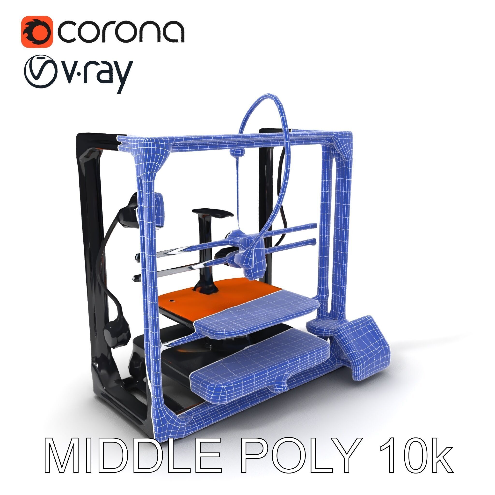 D Printer Model Pack with Various Detail Levels Low-poly 3D model_27