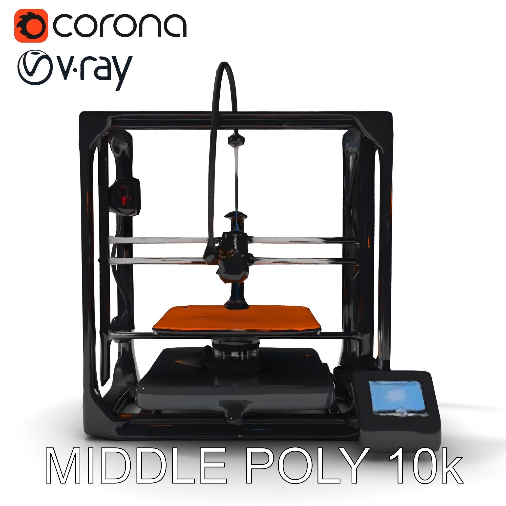 D Printer Model Pack with Various Detail Levels Low-poly 3D model_25