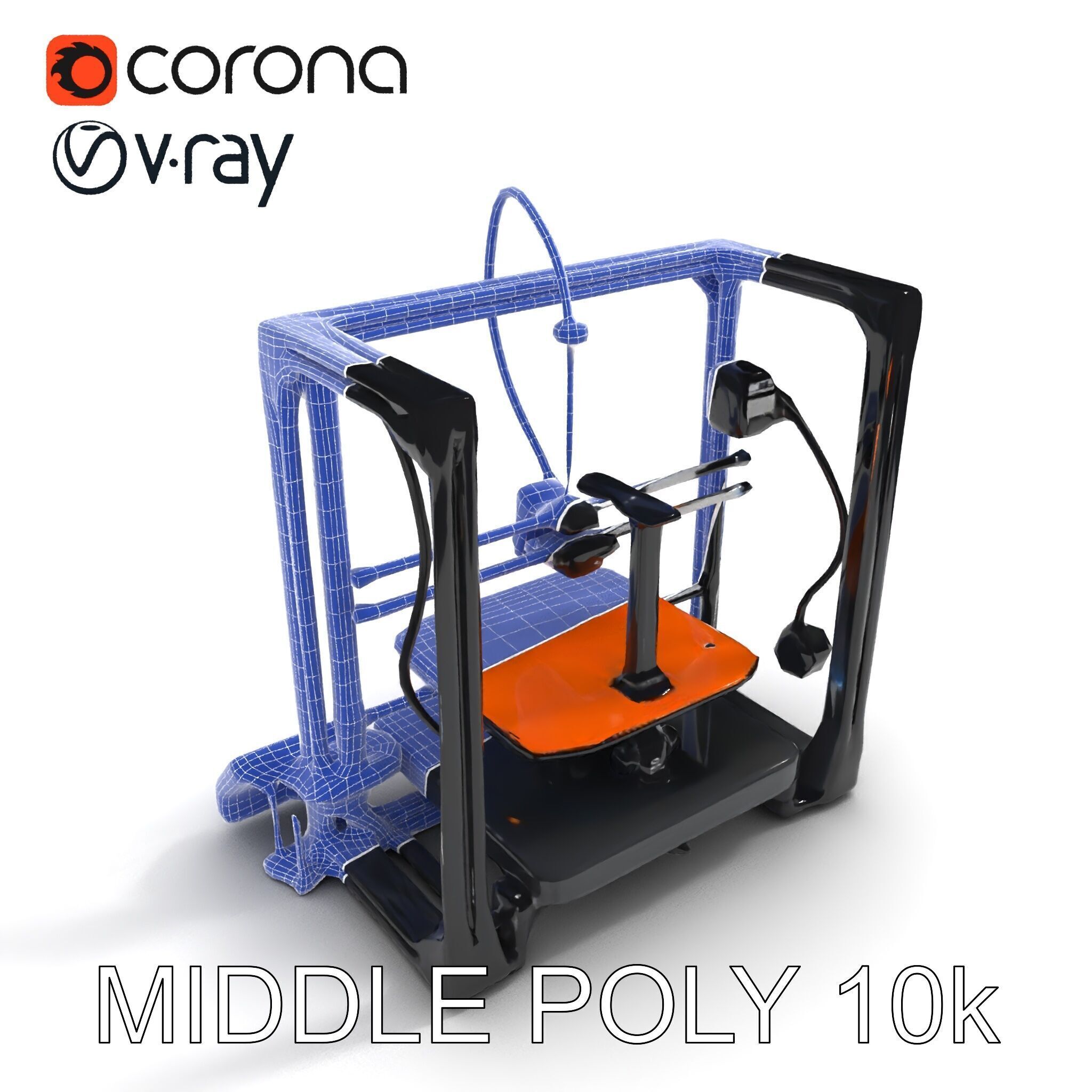 D Printer Model Pack with Various Detail Levels Low-poly 3D model_12