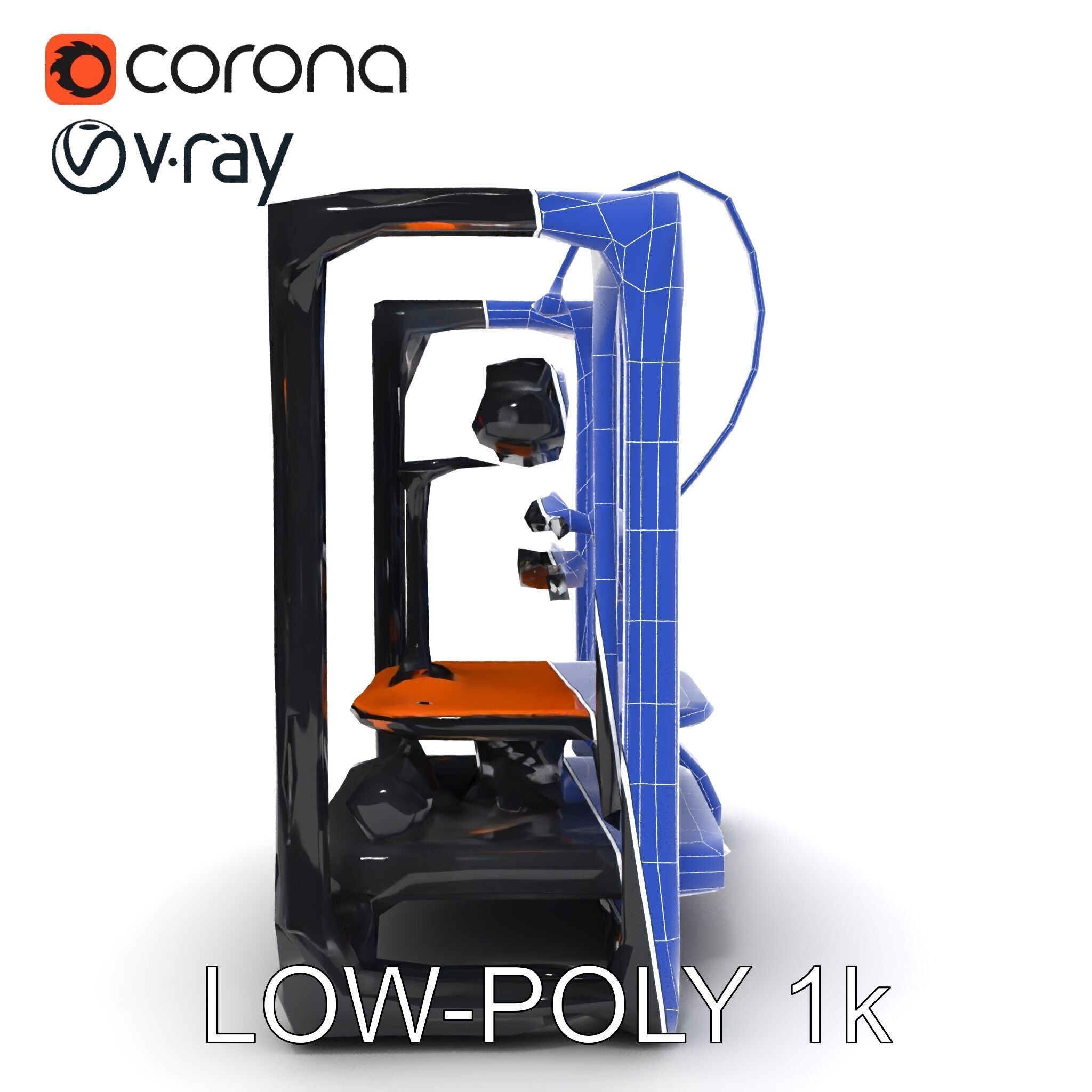 D Printer Model Pack with Various Detail Levels Low-poly 3D model_23