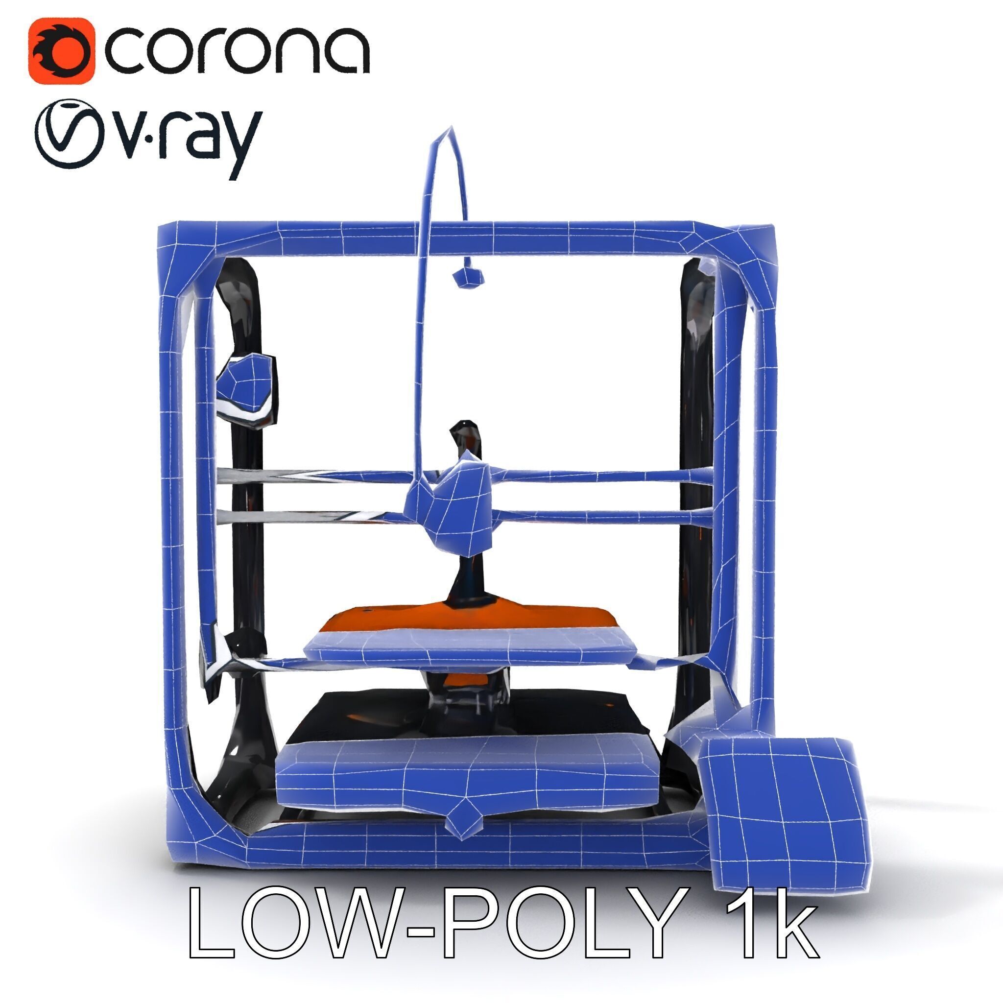 D Printer Model Pack with Various Detail Levels Low-poly 3D model_34