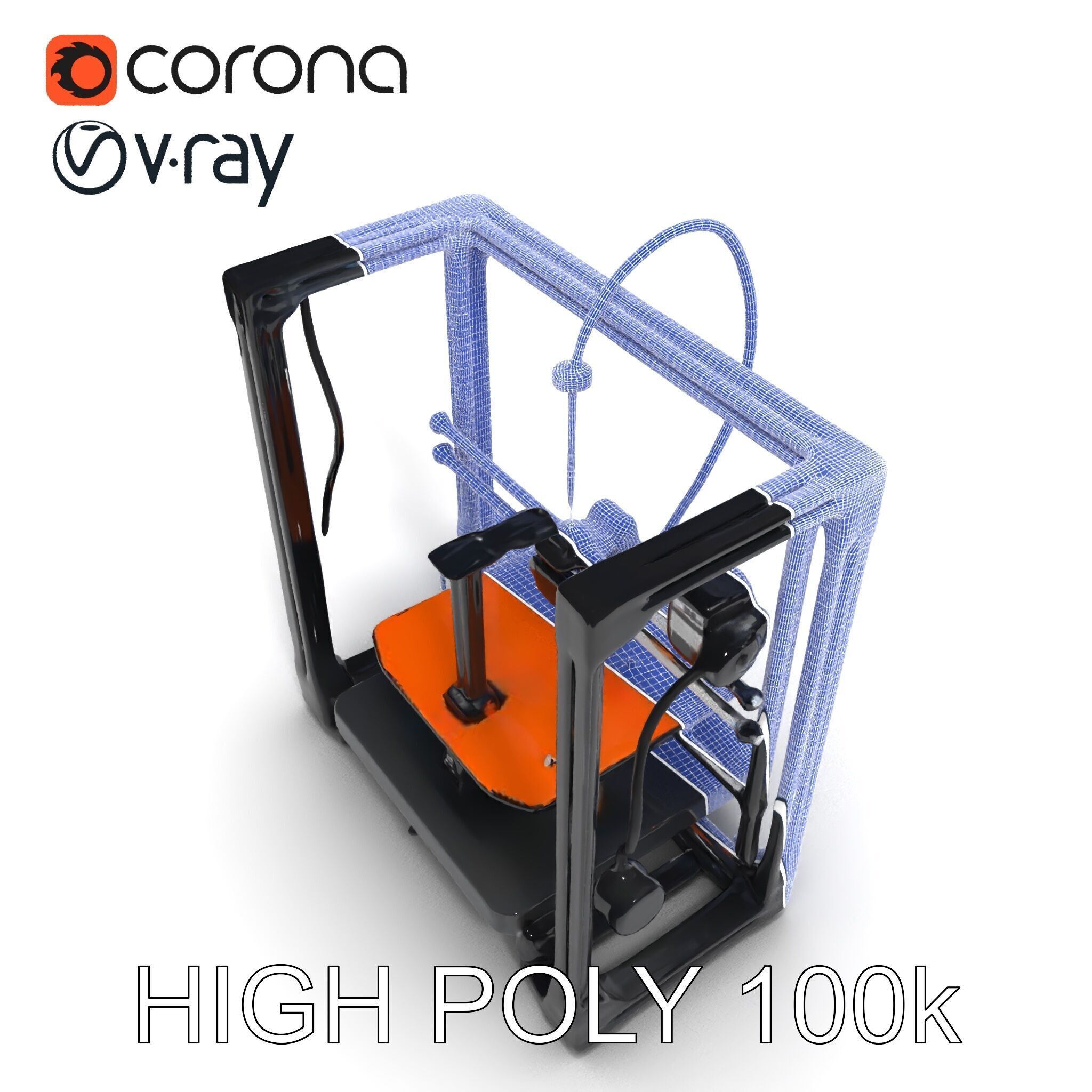 D Printer Model Pack with Various Detail Levels Low-poly 3D model_11